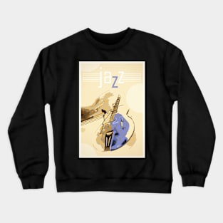 Jazz Art Poster Crewneck Sweatshirt